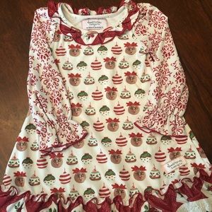 Sweet Honey Holiday Pajama Dress with Bloomers